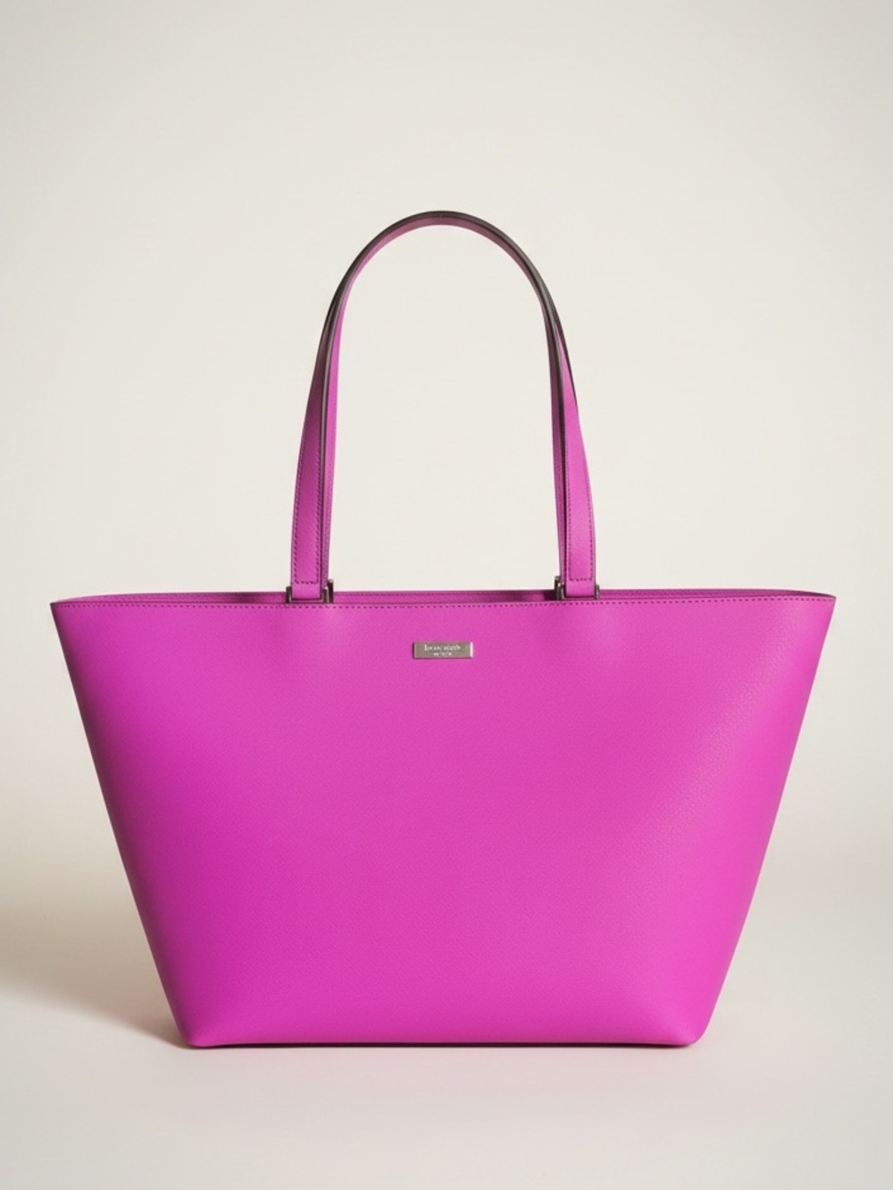 ✨ Kate Spade Hot Pink Saffiano Leather Tote Shoulder Bag EUC Barbiecore